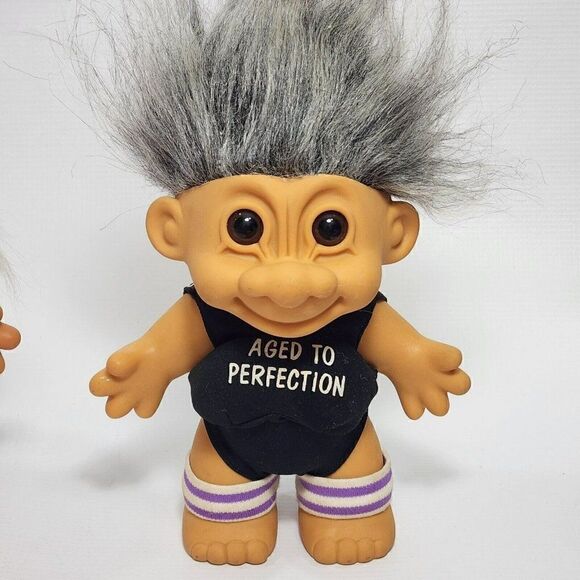 2 Vintage 8" Russ Troll Santa Claus Christmas & Aged to Perfection Figures Dolls - Picture 8 of 10